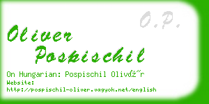 oliver pospischil business card